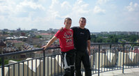 Na wieży zamkowej w Lublinie. :) Słońce nieźle dawało, dlatego przymrużone oczy!